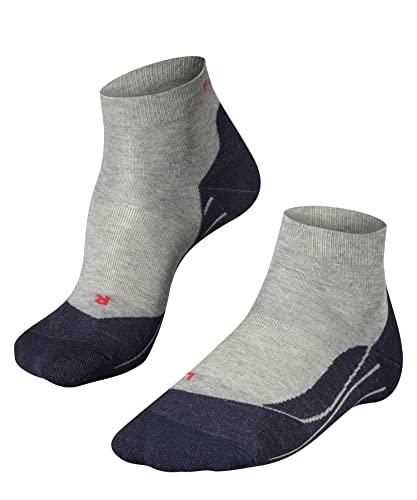 Falke RU4 Endurance Short W SSO algodón anti-ampollas 1 par Calcetines para correr para Mujer, Gris (Light Grey 3406), 41-42