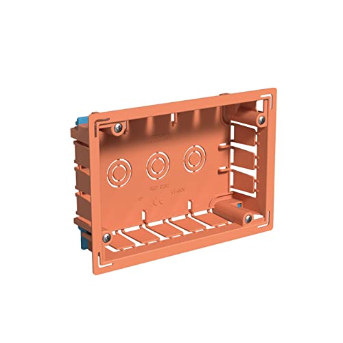 FAMATEL - Caja empotrar | Tapa con tornillos | Sin conos | 115x175x45 | Naranja