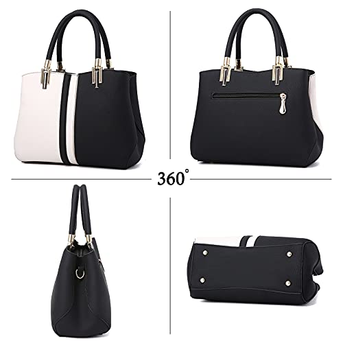 FANDARE Elegante Mujer Bolso Mano Bolsos de Bandolera Impermeable PU Cuero para Viaje Trabajo Compras Crossbody Bag Caqui