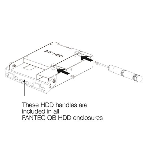 Fantec QB-Bracket 25 - Adaptador para discos duros de 2.5", color negro