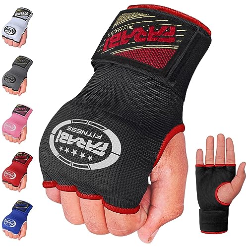 Farabi Sports Boxeo Vendas Guantes para niños y Adultos Venda Boxeo Hombres & Mujeres Vendas Boxeo Entrenamiento MMA Muay Thai Vendas de Boxeo (Adultos L/XL, Black)