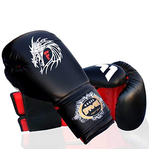 Farabi Sports Boxing Gloves Boxing Gloves for Training Punching Sparring Muay Thai Kickboxing Gloves (Black Dragon, 14-oz)