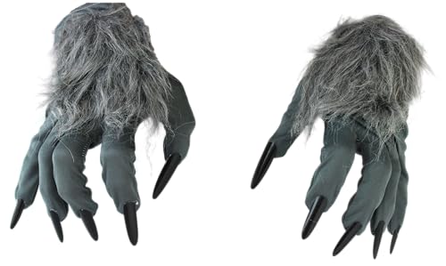 Fartoni Guantes Hombre Lobo Niño O Adulto Muy Comodos. La Garra Del Hombre Lobo Para Disfraz De Hombre Lobo. Sirve Para Disfraz Hombre Lobo Adulto. Genial Accesorio Para Disfraces De Halloween.