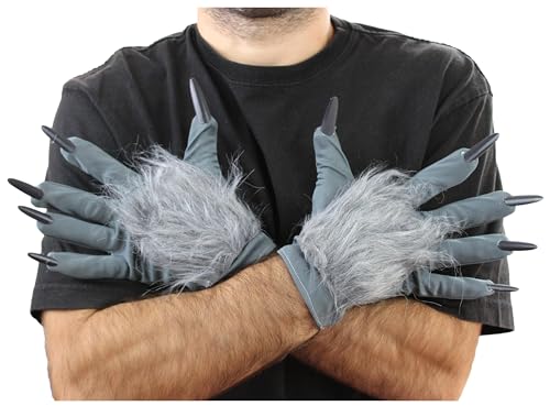 Fartoni Guantes Hombre Lobo Niño O Adulto Muy Comodos. La Garra Del Hombre Lobo Para Disfraz De Hombre Lobo. Sirve Para Disfraz Hombre Lobo Adulto. Genial Accesorio Para Disfraces De Halloween.