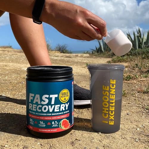 FAST RECOVERY | Recuperador muscular con BCAA, Carbohidratos y Proteína Aisalada de Suero | GoldNutrition | Sabor Sandía 600g