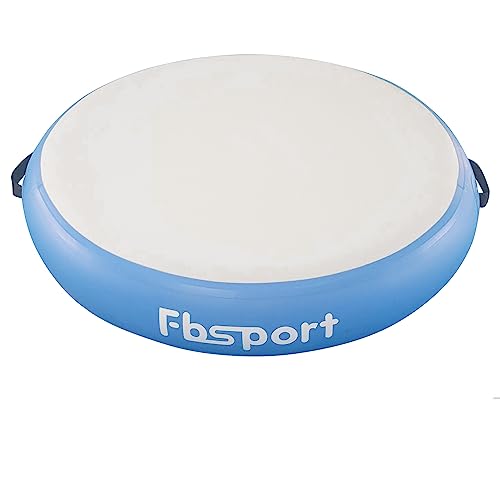 FBSPORT 100x20cm Airspot Colchoneta de gimnasia Hinchable para Gimnasia, Inflatable Tumbling Oval Esteras, Airtrack Ejercicio Herramientas, Air Tumbling Track, Cilindro de Entrenamiento con Bomba