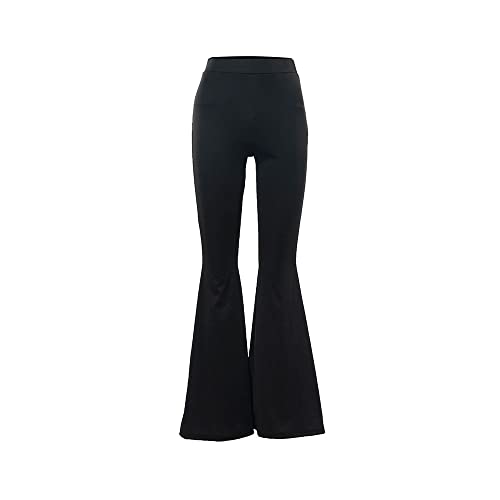 FDEETY Pantalones de Yoga Acampanados para Mujer Pantalones de Campana elásticos de Cintura Alta para salón, Pantalones Palazzo Hippie para Baile