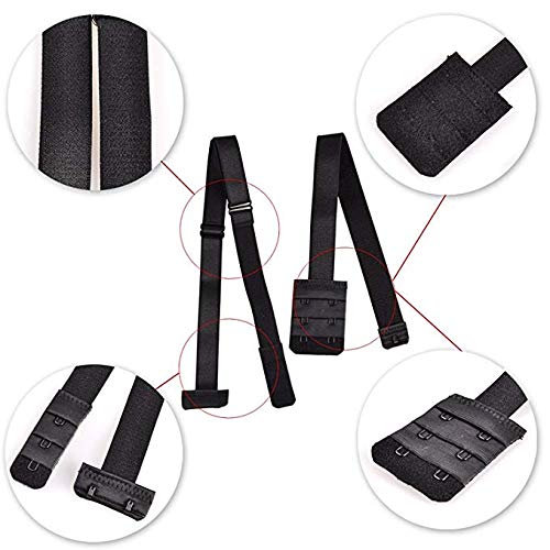 Febbya Mujer Extensores de Sujetador,3 Pcs Ajustable Parte Trasera Baja Tirantes de Sujetador Extensor Correa del Sujetador con Respaldo Bajo para Vestidos de Novia de Las Mujeres y Las Damas