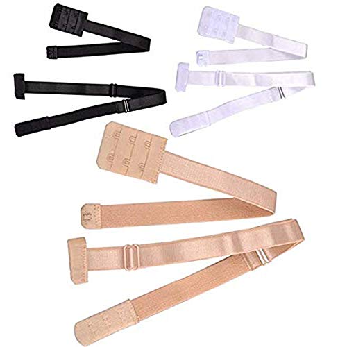 Febbya Mujer Extensores de Sujetador,3 Pcs Ajustable Parte Trasera Baja Tirantes de Sujetador Extensor Correa del Sujetador con Respaldo Bajo para Vestidos de Novia de Las Mujeres y Las Damas