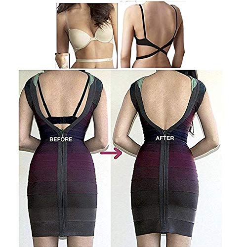 Febbya Mujer Extensores de Sujetador,3 Pcs Ajustable Parte Trasera Baja Tirantes de Sujetador Extensor Correa del Sujetador con Respaldo Bajo para Vestidos de Novia de Las Mujeres y Las Damas