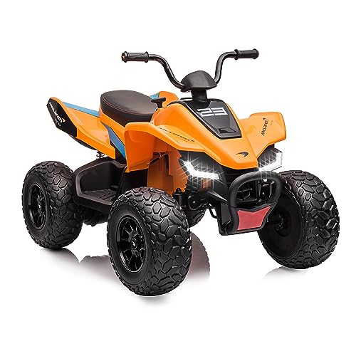 FEBER - Quad McLaren MCL 35 Liveries JL212, vehículo Infantil a batería de 12V con Luces LED, Modelo Original, Velocidad 3 a 6 km/h, Estable y Seguro, niños y niñas +3 años, Famosa (FEN11000)