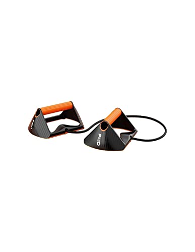 Fed - Soporte para Flexiones, push up, Bases para brazos y pectoral, Color Negro naranja, Talla única, Unisex Adulto