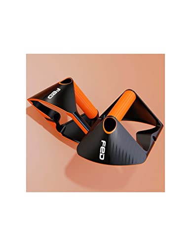 Fed - Soporte para Flexiones, push up, Bases para brazos y pectoral, Color Negro naranja, Talla única, Unisex Adulto