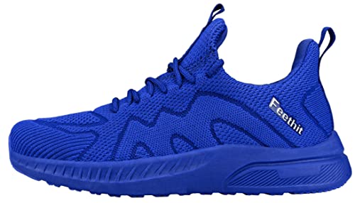 Feethit Zapatillas de Deporte Zapatillas Running Hombre Bambas Correr Jogging Caminar Gimnasio Fitness Atlético Tenis Trabajo Sneakers Ligeros Transpirables Zapatillas Deportivas Hombre Azul 43 EU