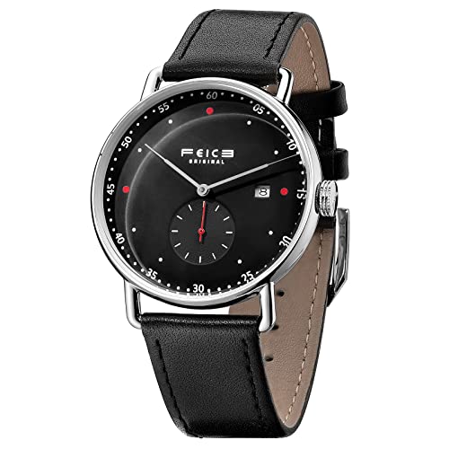 FEICE Reloj Automático para Hombre Reloj Bauhaus Minimalista Analógico Relojes de Pulsera Unisex FM506