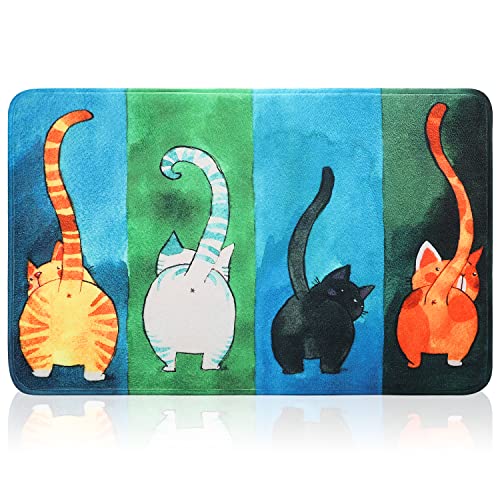 Felpudo interior para gato, 50 x 80 cm, antideslizante, lavable, alfombra de entrada, alfombra de entrada para exterior, absorbente, alfombrilla personalizada, duradera, corta de felpa