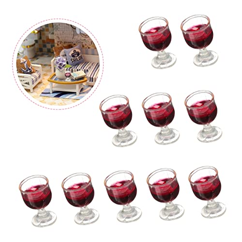 FELTECHELECTR 10 Uds Casa De Muñecas Copa De Vino Muebles De Casa De Muñecas Cocina Taza De Casa De Muñecas Copas De Jerez Copa De Vino En Miniatura Casa De Muñecas Copas De Vino Vasos Shampain