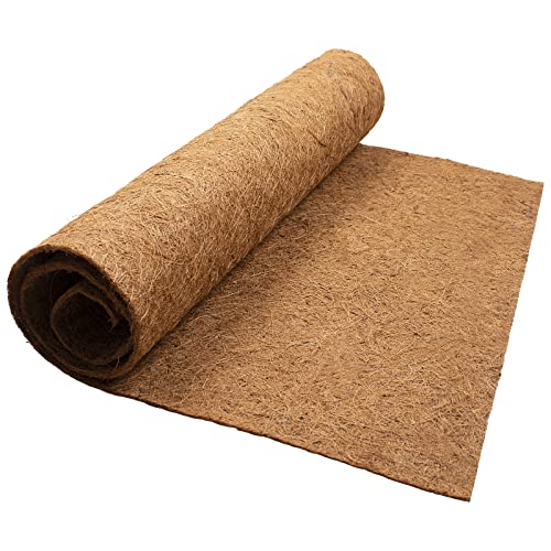 Fengaim 1*0,6m/40*24inches Forro De Cesta Colgante Coco Rollo de revestimiento de estera de fibra de coco para contenedores de patio Canales de pared Alfombra de reptiles Alfombra de jaula de lagarto