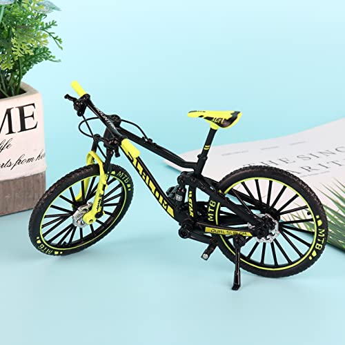 FENGQ Modelo de Bicicleta de 1:10 Dedos, Juguete Modelo de Bicicleta de montaña, Mini Juguete Modelo de Bicicleta, Bicicleta de Dedos en Miniatura para Juguetes de niños (Verde)