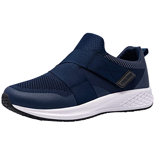 Fenlern Zapatillas de Ciclismo para Hombre Caminables Zapatillas de Ciclismo Indoor Compatibles con Calas de 2 Tornillos Cómodas y Ligeras (Azul, 42)