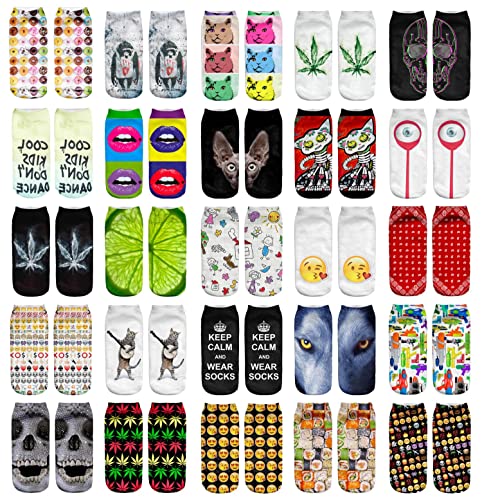 Ferocity Calcetines Divertidos Tema de Deporte de los Modelos Lindo de algodón de Colores 3D Funny Emoji Lingua Grande Emoji Tongue Big [001]