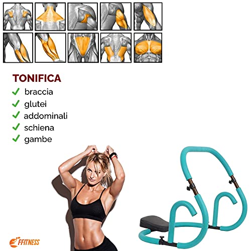 FFITNESS AB Crunch Trimmer para sit ups con apoyacabezas AB Trainer herramienta para abdominales de casa, gimnasio, entrenamiento fitness