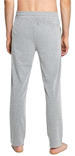 FGFD&OU Pantalones de Deporte Hombre Algodón Pantalon Largos Chándal Jogger Pantalones Deportivos Running Gimnasio Fitness Entrenamiento Yoga para Hombre Slim Fit Bolsillo (Gris Claro, M)