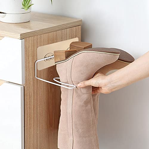 Fiacvrs 1 par de estante de almacenamiento para botas, soporte seco, organizador de almacenamiento de zapatos de pie, para botas altas hasta la rodilla al revés, para el hogar(20x15x6 cm)