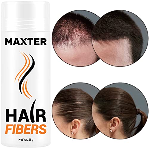 Fibras Capilares Maxter - Disimula la Falta de Pelo al Instante, Microfibras de Algodón en Polvo 100% Natural para Hombre y Mujer (Castaño Claro 28g)