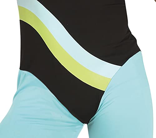 FIESTAS GUIRCA Disfraz de Traje Gimnasta Años 80 - Mono Multicolor Instructor de Gimnasia para Hombre Adulto Talla M 48-50