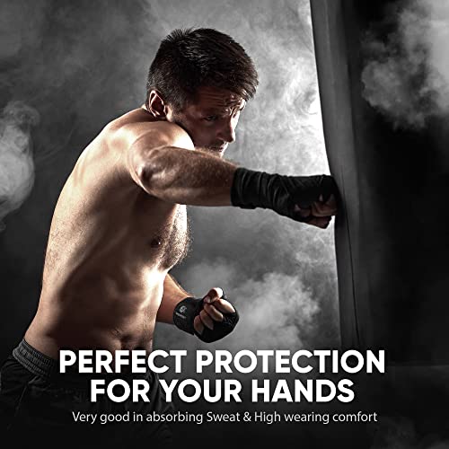 FIGHTR® Premium Vendas de Boxeo máxima Estabilidad y Seguridad | 4m Cinta de Boxeo Medio elásticos con Lazo para el Pulgar para Boxeo, MMA, Mauy Thai - Box Bandage Sport