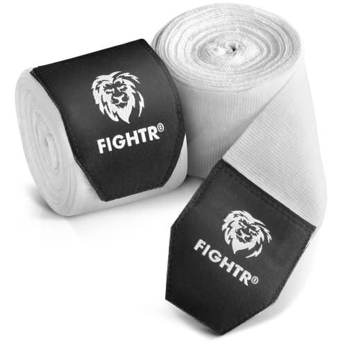 FIGHTR® Premium Vendas de Boxeo máxima Estabilidad y Seguridad | 4m Cinta de Boxeo Medio elásticos con Lazo para el Pulgar para Boxeo, MMA, Mauy Thai - Box Bandage Sport