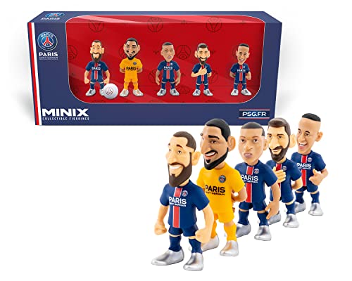 Figura Minix 7 Cms (Ramos, Neymar, Messi, Mbappé, Donnaruma) De PSG