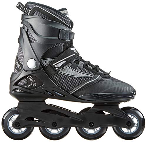 FILA SKATES Legacy Comp Inline Skate, Hombre, Black/Grey, 42