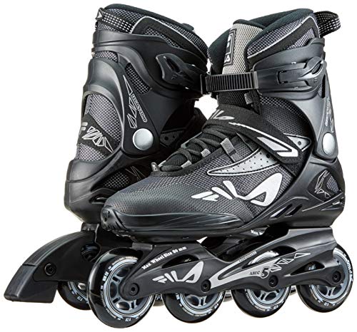 FILA SKATES Legacy Comp Inline Skate, Hombre, Black/Grey, 42