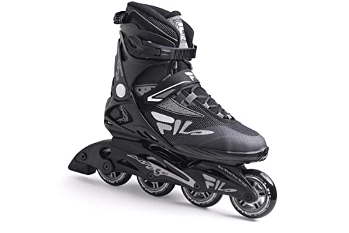 FILA SKATES Legacy Comp Inline Skate, Hombre, Black/Grey, 42