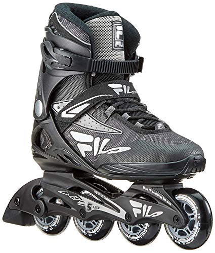 FILA SKATES Legacy Comp Inline Skate, Hombre, Black/Grey, 42