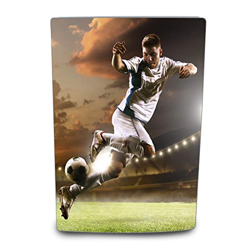 Finest Folia Protector de pantalla compatible con PS5, funda protectora para juegos de consola, carcasa de vinilo, protector contra arañazos, funda RX040 (edición de disco, n.º 12 de fútbol)