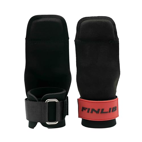 FINLIB Calleras para Crossfit Potencia tu Agarre y Levanta más Guantes Gimnasio Hombre y Mujer Unisex Calleras Calistenia Efecto Straps y Muñequeras Gym Guantillas Fitness Powerlifting(Rojo)