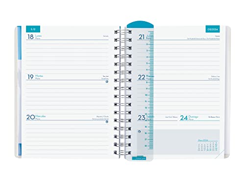 Finocam - Agenda Docente Magistral 2023 2024 Semana Vista Horizontal Septiembre 2023 - Agosto 2024 (12 meses) Personalizable Flowers Español