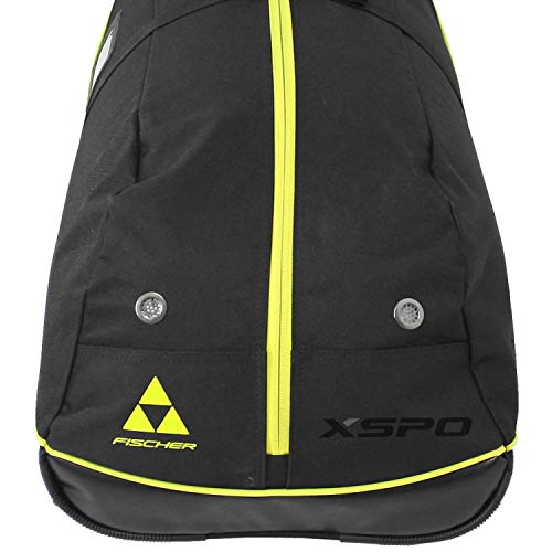 Fischer, 175/190 cm, Negro y Amarillo Alpine Race-Funda para esquís (1 par, 175 x 190 cm), Color, Unisex – Adulto, 175/190cm