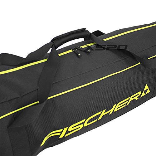 Fischer, 175/190 cm, Negro y Amarillo Alpine Race-Funda para esquís (1 par, 175 x 190 cm), Color, Unisex – Adulto, 175/190cm