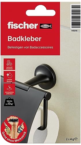 fischer Adhesivo para baño resistente al agua, para baño y cocina, fijación sin taladrar, agarre fiable, 4 g