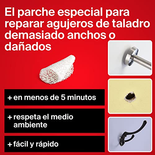 fischer SCLM - parche Repara Agujeros para tapar y reparar agujeros de tacos, desbocados y abolladuras, sin taladro y de fácil aplicación. ,10ud