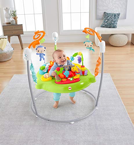 Fisher-Price Saltador Animalitos de la Selva - Producto para Bebés - Con Música, Luces, Sonidos y Accesorios - Regalo para Bebés de 6+ Meses, CHM91