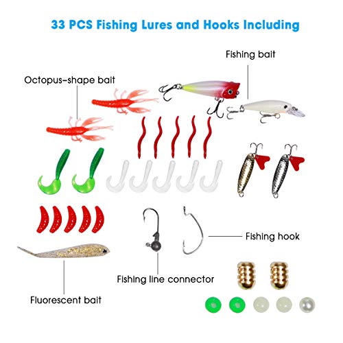 FISHOAKY Cañas de Pescar Spinning, Cana Pescar Telescópicas Carbono para Agua Salada y Agua Dulce | Niños y Adultos |Barco, Surf, Lago, Daiwa, Presa, Océano, Mar, Viajes Pesca al Aire Libre