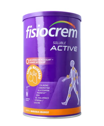 FISIOCREM Músculos y Articulaciones 480 g - Naranja/Mango - Complemento Alimenticio en Polvo para la Recuperación Muscular y el Cuidado Articular