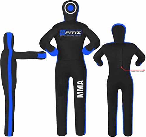 FITIZ Saco de boxeo para artes marciales mixtas (178 cm, negro/azul)