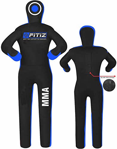 FITIZ Saco de boxeo para artes marciales mixtas (178 cm, negro/azul)