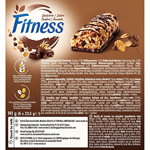 Fitness Chocolate Barritas pack de 8 x 6 (48 barritas)